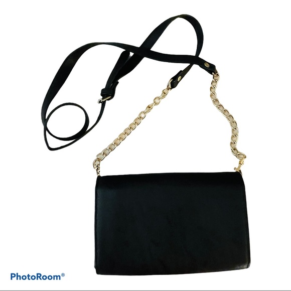 NWT NEIMAN MARCUS Black and Gold Crossbody w/ Bow - Picture 12 of 13